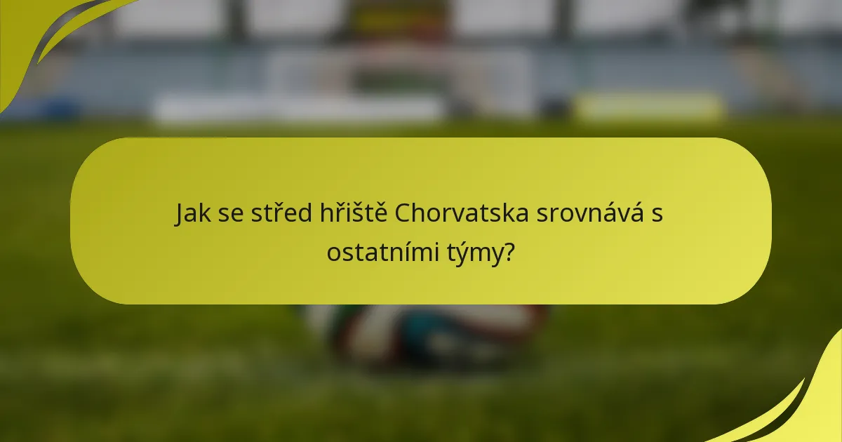 Jak se střed hřiště Chorvatska srovnává s ostatními týmy?